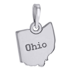 925 Sterling Silver Unisex American States Ohio Charm Pendant